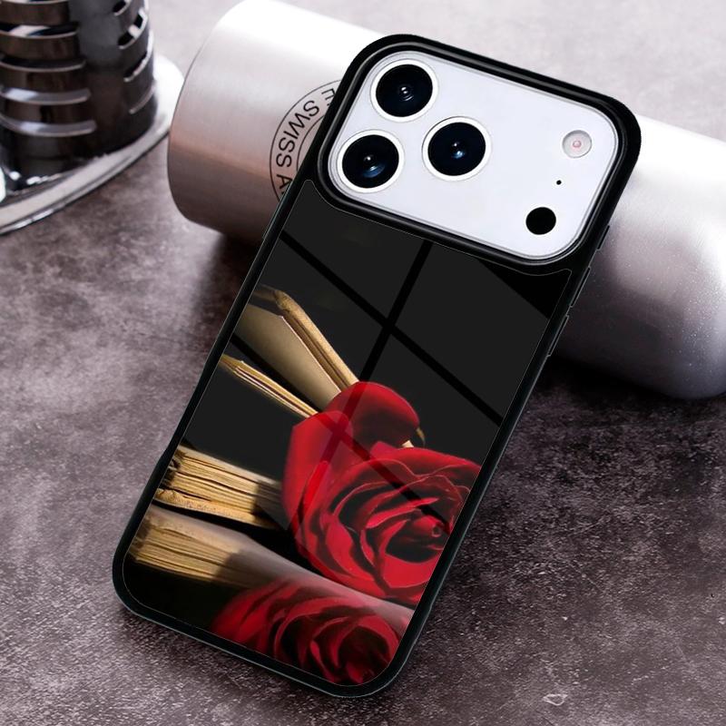 

Single Red Rose Phone Case For iPhone 17,16e,15,14,13,12,11,Mini,Pro,MAX soft Silicone Cover iPhone 12