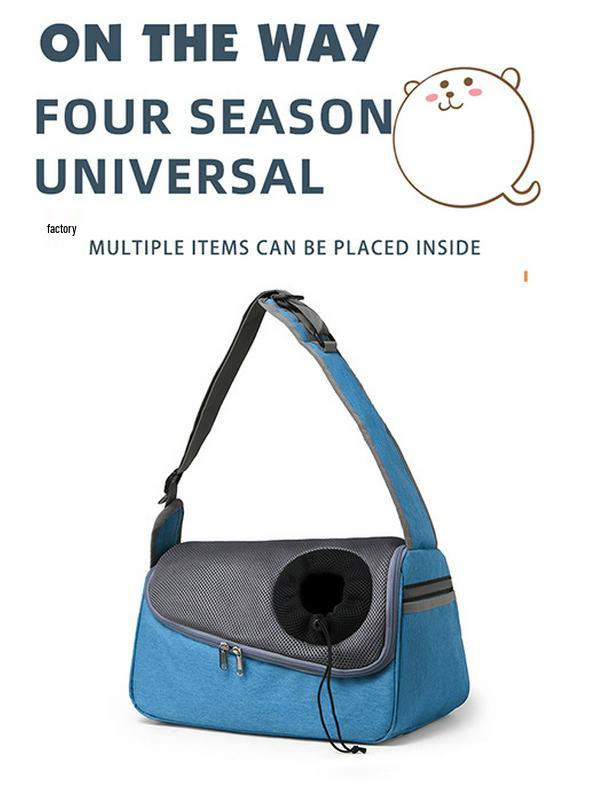 Ultralight Breathable Mesh Pet Crossbody Bag for Puppies and Kittens - Convenient and Comfortable Outing Bag.