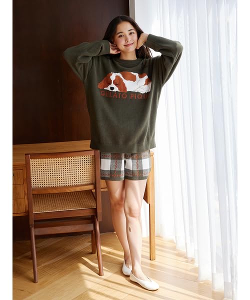 Limited Edition Air Moco SLEEPING DOG JQD Pullover Check Shorts SET PWNT245364 GRN [Gelato Pique] & Women's