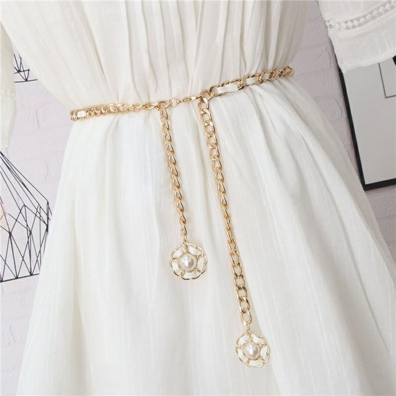 Kamelienblumen-Hüftketten-Gürtel für Damen - Elegantes Accessoire für Kleider & Jeans