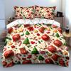 Christmas Tree and Ornament Bedding Set Bedding Set (1 Duvet Cover, 2 Pillowcases, Duvet Not Included)