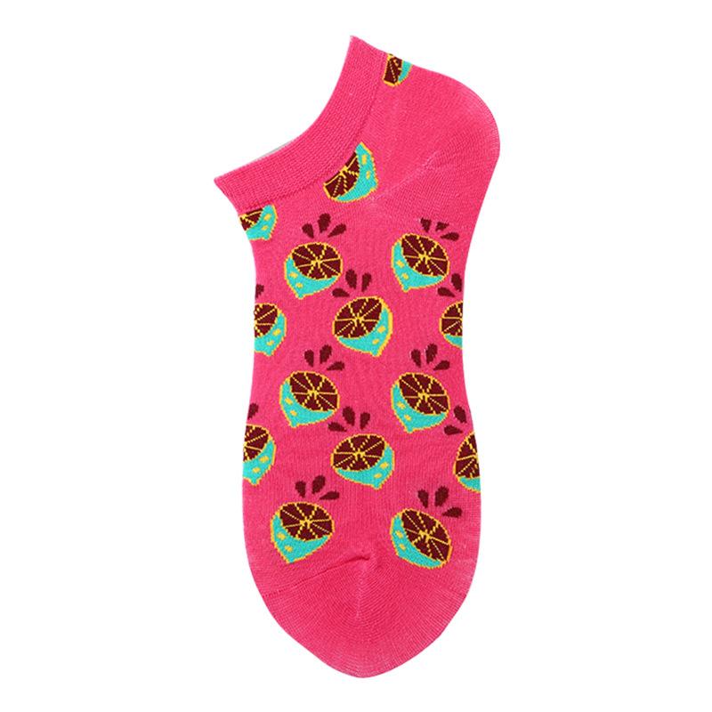 40 Style Fashion Colorful Short Socks Men Cotton Novelty Oil Painting Animals Food Avocado Casual Funny Ankle Sox