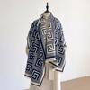 New Winter Cashmere Geometry Scarf for Women Shawl Wrap Female Pashmina Luxury Brand Poncho Thick Blanket Warm Bufanda Echarpe