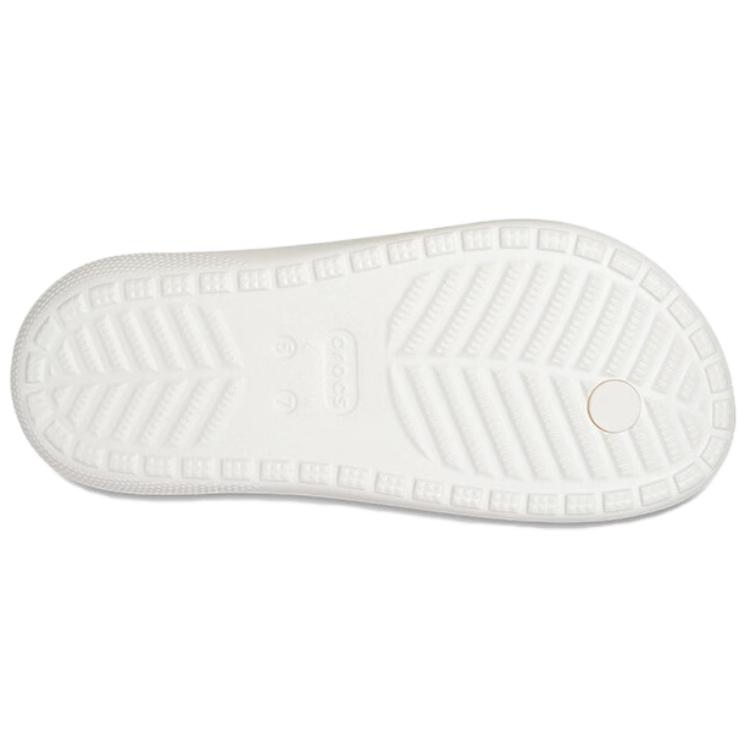 Crocs Simple And Comfortable Flip Flops Unisex Footwear White 209402-100