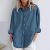 Women's Fashion Casual Solid Colour Cotton Button Cardigan Long Sleeve Top