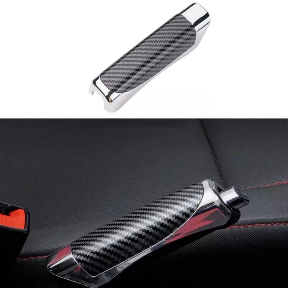 

Universal Car Handbrake Cover Carbon Fiber Auto Handbrake Grips Protector