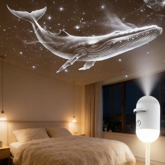Starry Sky Projector Lamp Touch Control Night Light with Adjustable Brightness USB Portable 2-in-1 LED Nightlight for Kids Bedroom Car