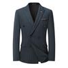 Men's Plus Size Double-Breasted Tuxedo Set with Peak Lapel - Wedding Three-Piece Suit