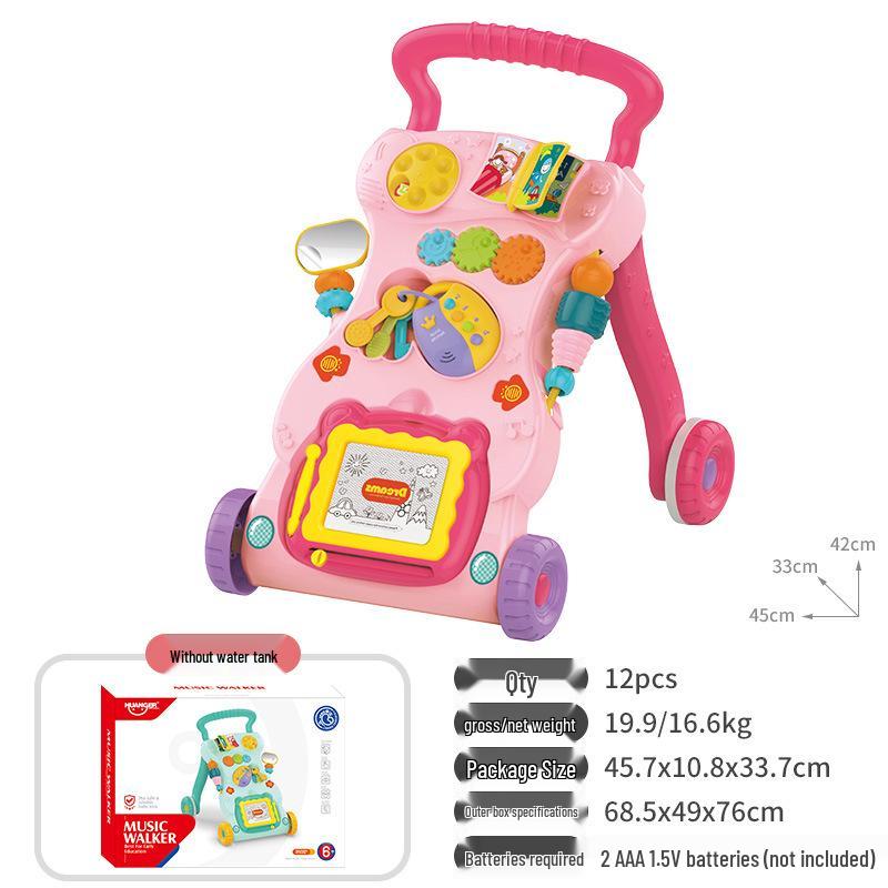 

Интерактивная игрушка-ходунки для малышей с музыкой, 6-18 месяцев, конструкция против опрокидывания