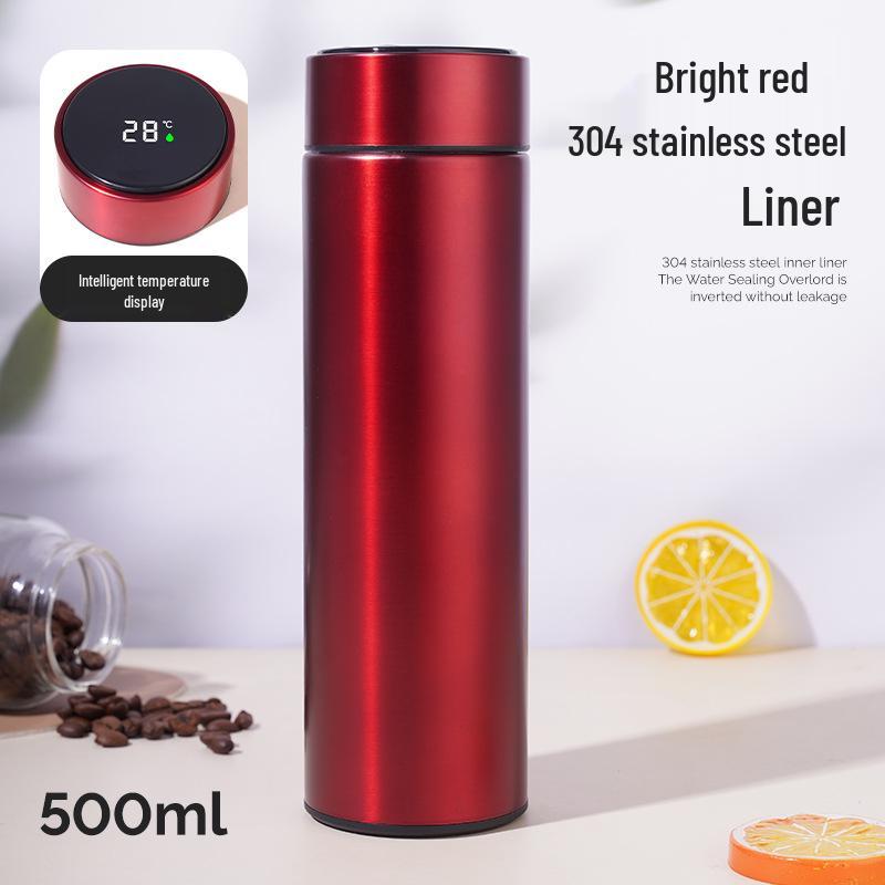 304 Stainless Steel Smart Temperature Display Insulated Water Cup with LED - Customizable Gift