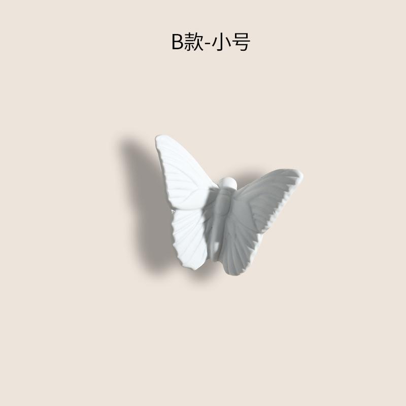 

Delicate Beautiful White ceramic Butterfly Craft Ornament Hotel background wall soft decoration Butterfly Pendant Home Decor