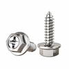 304 Stainless Steel Hex Head Self-Tapping Screw with Washer & Countersunk Tip for Wood - Sizes M3, M4, M5, M10