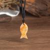 Natural crystal pendant, pink crystal, Dongling, woven fish brand necklace, jewelry