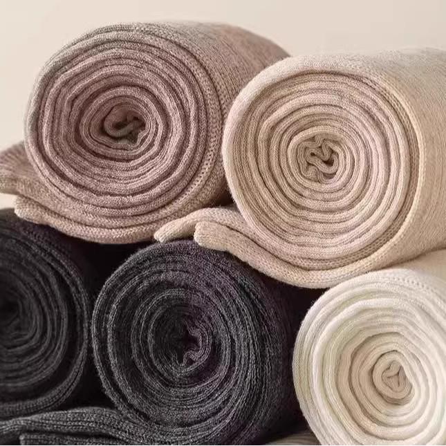 Women's Black Fleece-Lined Over-the-Knee Socks with Knee Pads - Thick, Slimming, and Warm for Autumn and Winter