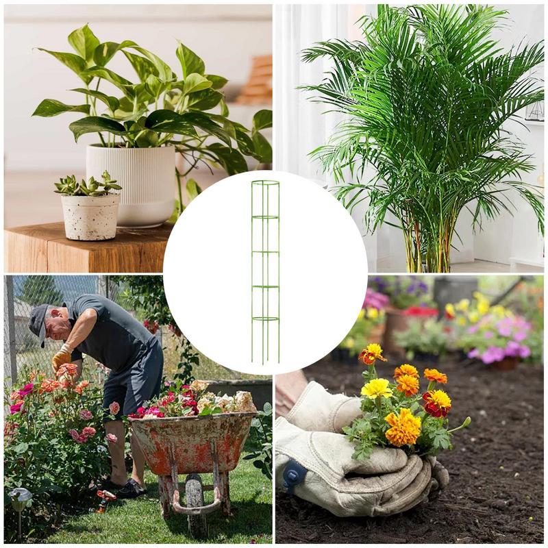 Trellis for Climbing Plants Stackable Plant Grid Frame with Fiberglass Tube Decorative Plant Support Supplies with Round Top