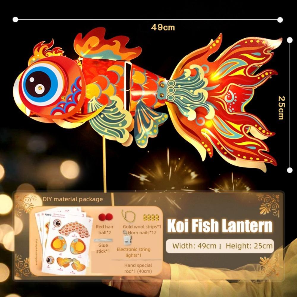 Dance Dragon DIY Chinese Loong Lantern Flying Mid-Autumn Festival Koi Lantern  Spring Festival
