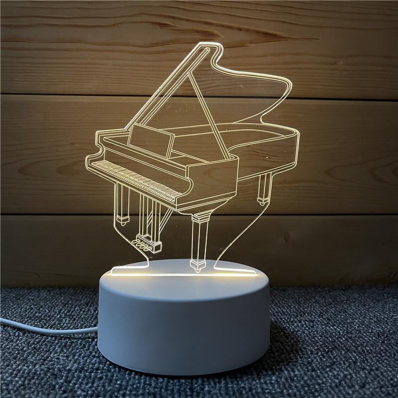 3d Basketball Piano Bt Coin Acrylic Night Light Nordic Style Gift Usb Power