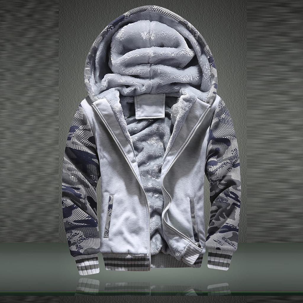 Herren Und Winter Neue Mode Kontrastfarbe Locker Lässige Plüschjacke