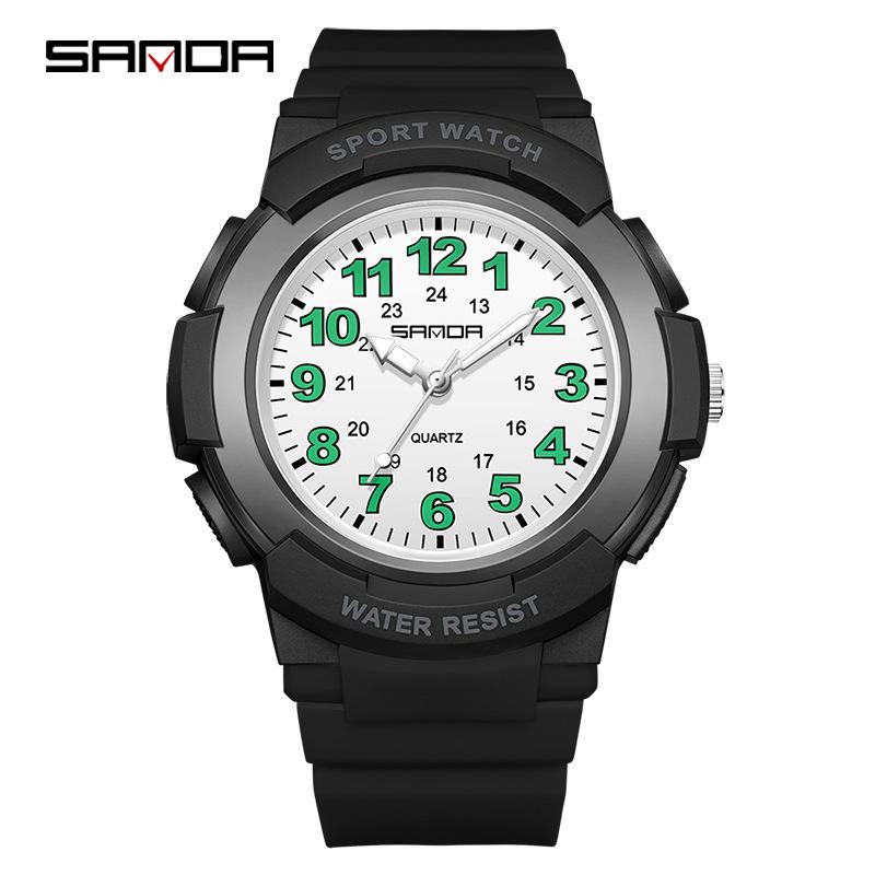 Sanda Cross-border Watches for Men, Women, and Teens - Fresh Style, Sporty Waterproof Electronic Quartz Watches, Fashionable for Students