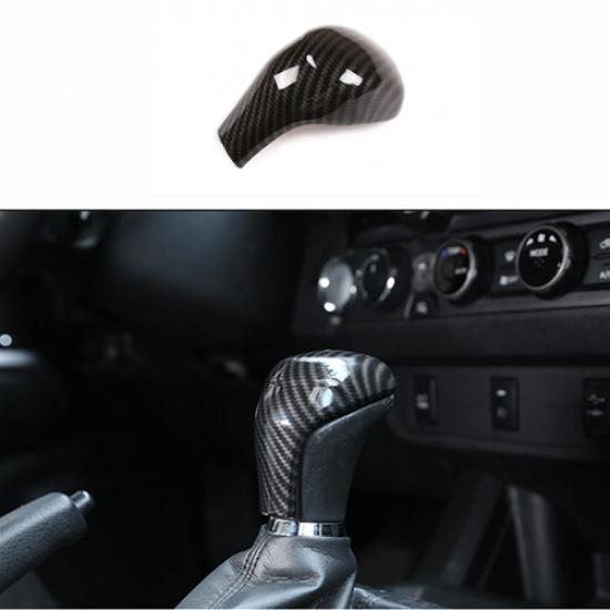 Carbon fiber look Gear Shift Knob Cover Trim 1pcs For Toyota Tacoma 2016-