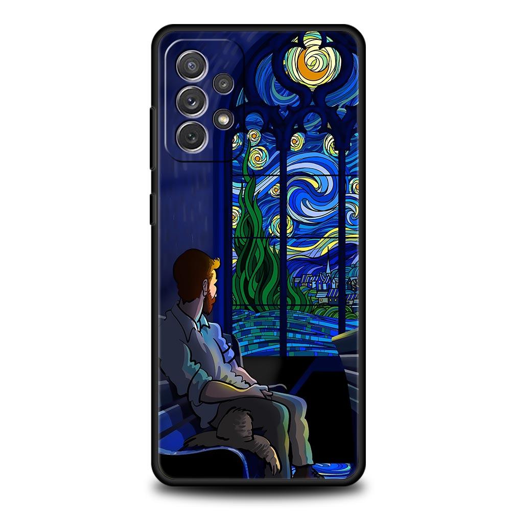 Retro Van Gogh Oil Painting Case for Samsung A51 A71 A21S A12 A11 A31 A41 A52 A32 A01 A23 A33 A53 A73 A03S A05S A13 5G A34 Cover