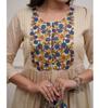 Beautiful Designer Cotton Off White Kurti Set Women Bollywood Party Wear Kurta Pant Dupatta Set