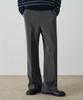 DRAW FIT Herringbone French Flare Slacks [Grey]