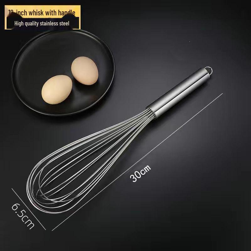 304 Stainless Steel Handheld Egg Beater Whisk for Baking and Mixing
