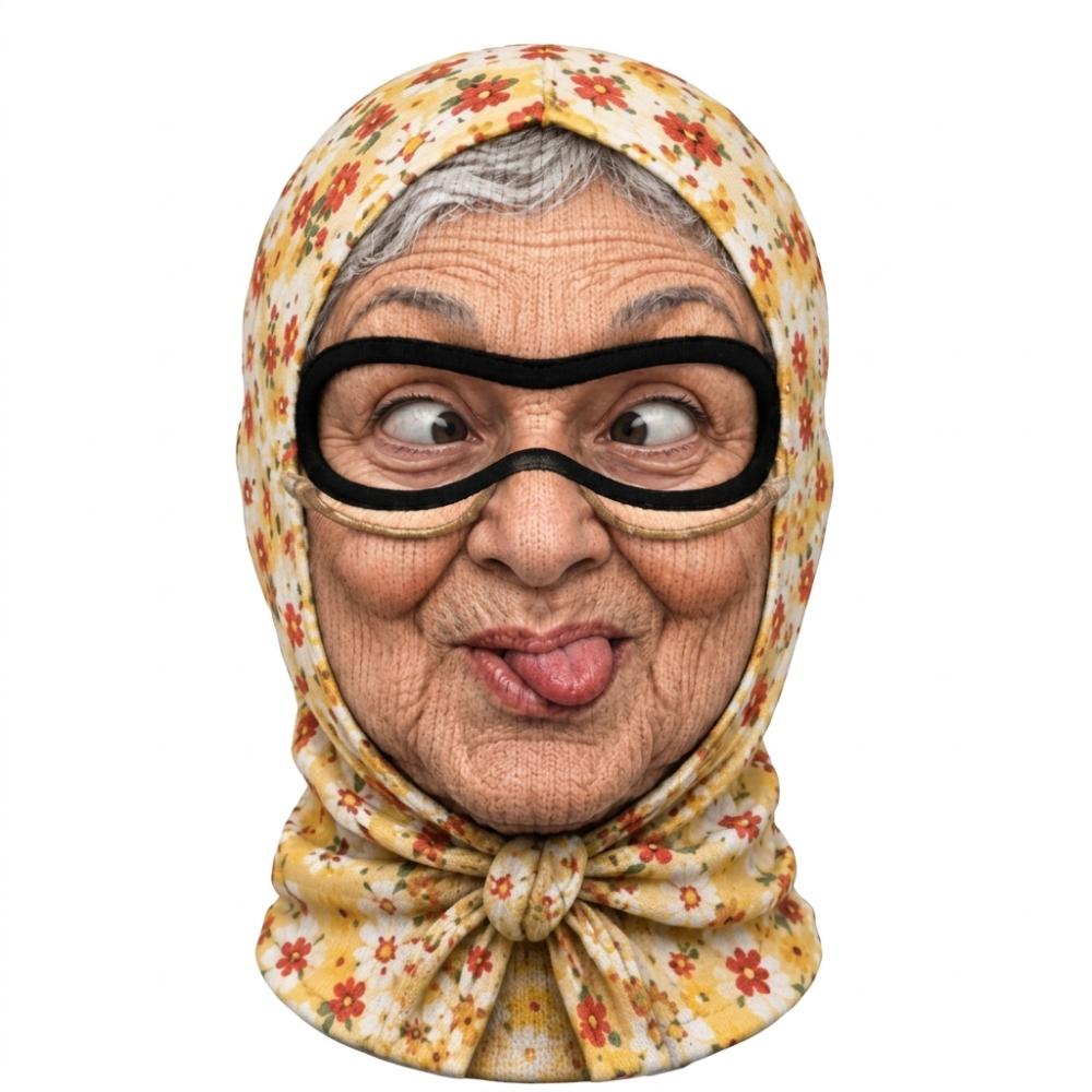 3D Gezichtsprint Oude Man Balaclava Gezichtsmasker Realistisch Ski Masker Capuchon Buiten/Fietsen/Grappen/Feest
