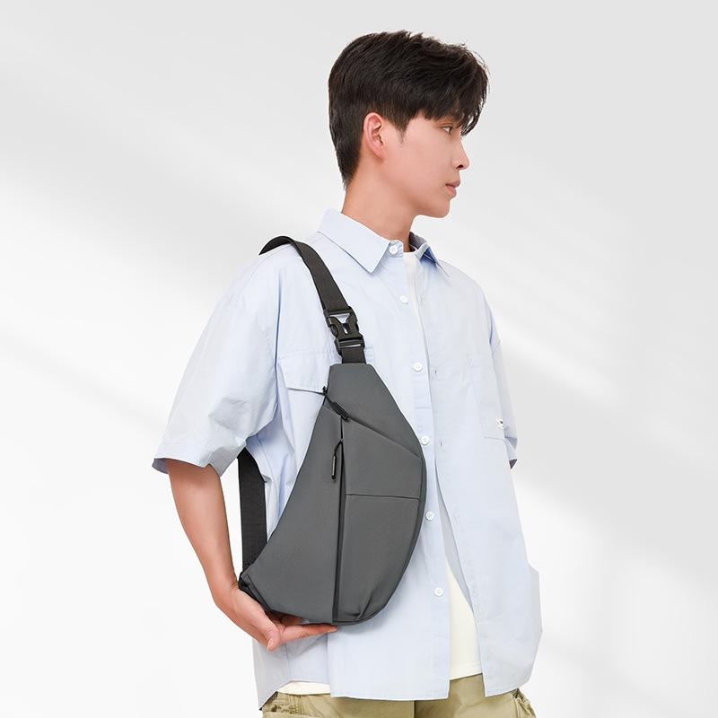 Men's Bags, Fashion, Men's Thin One-shoulder Diagonal Strap Bag, Waterproof Oxford Cloth Breast Bag, Urban Men's Bag