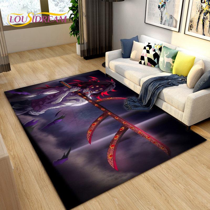 Jujutsu Kaisen Anime Cartoon Area Rug,Carpets Rug for Living Room Bedroom Sofa Doormat Decoration,Kids Play Non-slip Floor Mat
