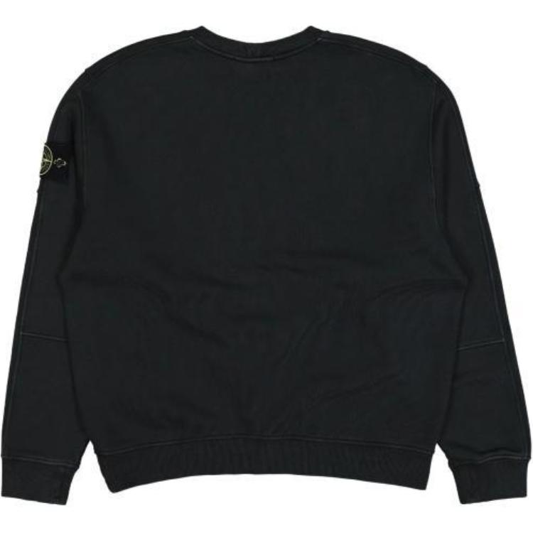 STONE ISLAND Ss25 Solid Color Long Sleeve Crew Neck Sweatshirt Men Sweatshirt Black K1S1561000-32S0045-V0129