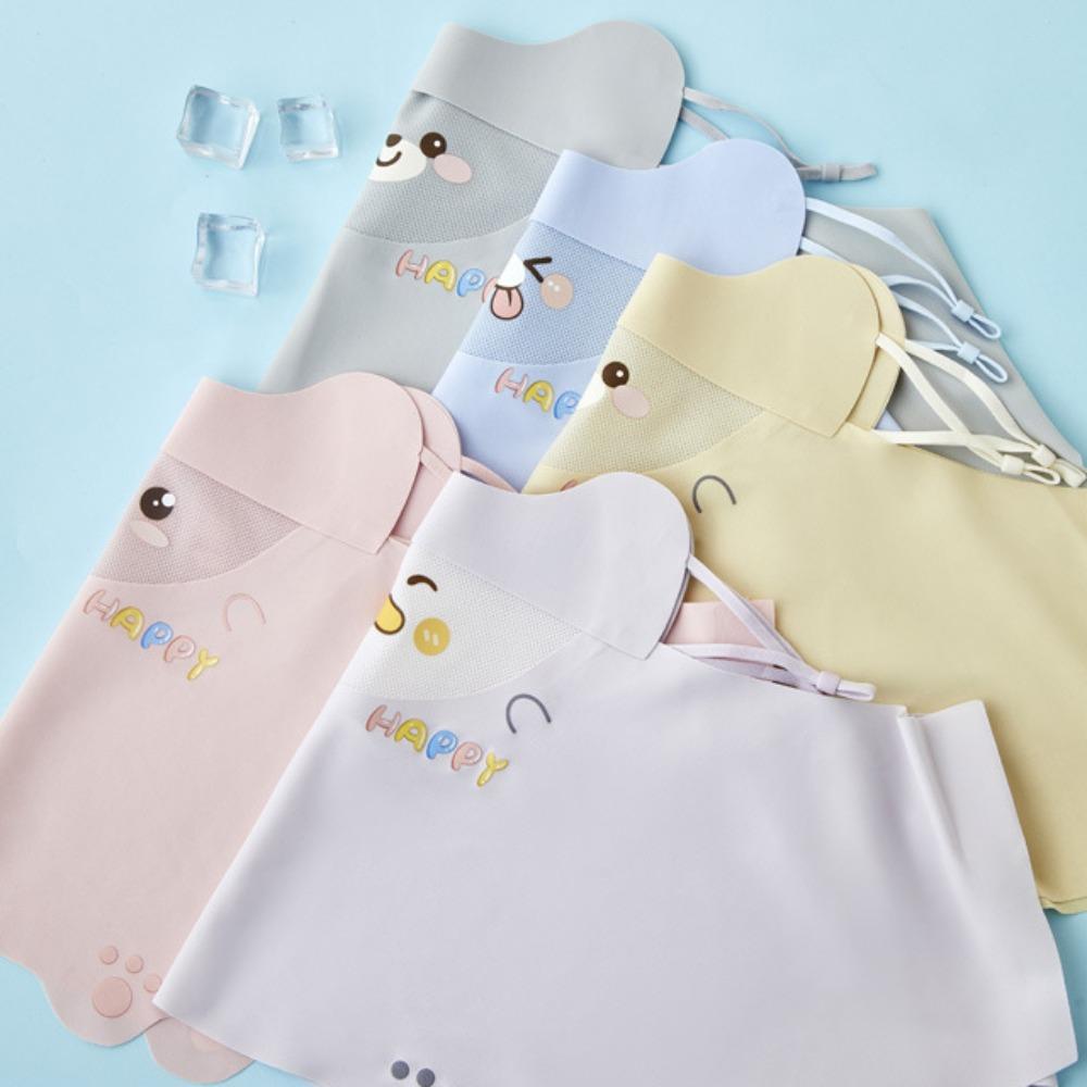 Cartoon Bear Child Ice Silk Face Mask Eye Care Neckline Face Cover Sunscreen Face Veil  Riding