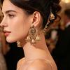 Bohemian Rhinestone Tassel Earrings: Ethnic Beaded Exaggerated Set