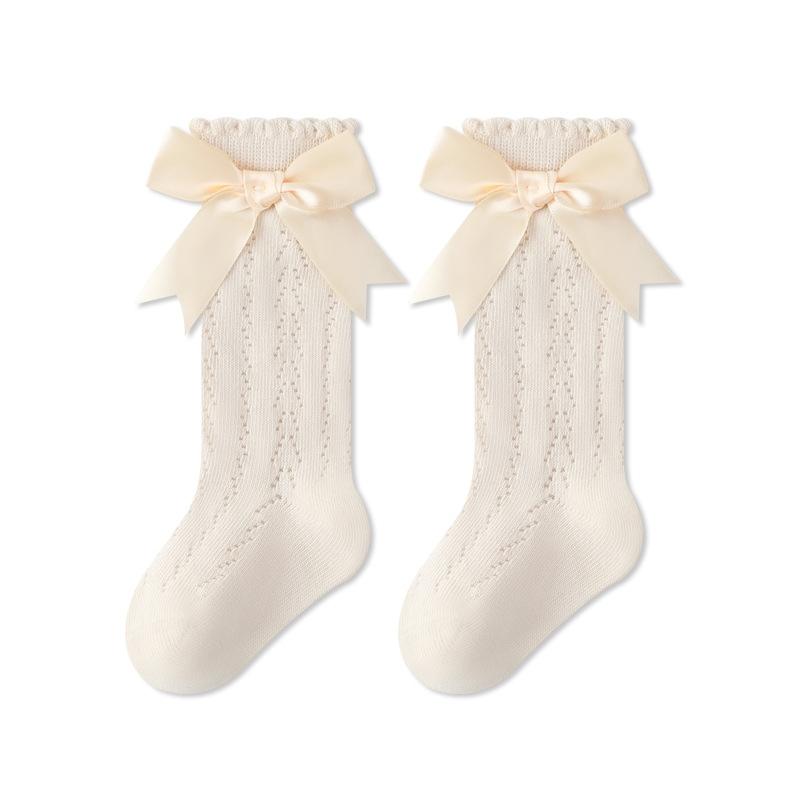 Children Girls Socks With Bows Cotton Baby Girls Socks Soft Toddlers Long Socks For Kids Princess Knee High Socks for Girls
