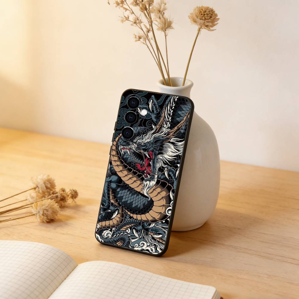 

Dragon Phone Case For Samsung Galaxy A73,A72,A71,A70,A53,A52,A51,Others Soft Black Cover Samsung a13 5g