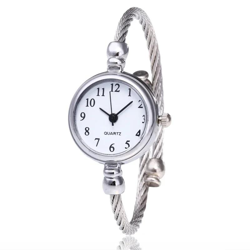 New Fashion Women Watches Simple Silver Elegant Small Bracelet Female Clock Watch Women Roman Dial Retro Ladies Wristwatches Hot
