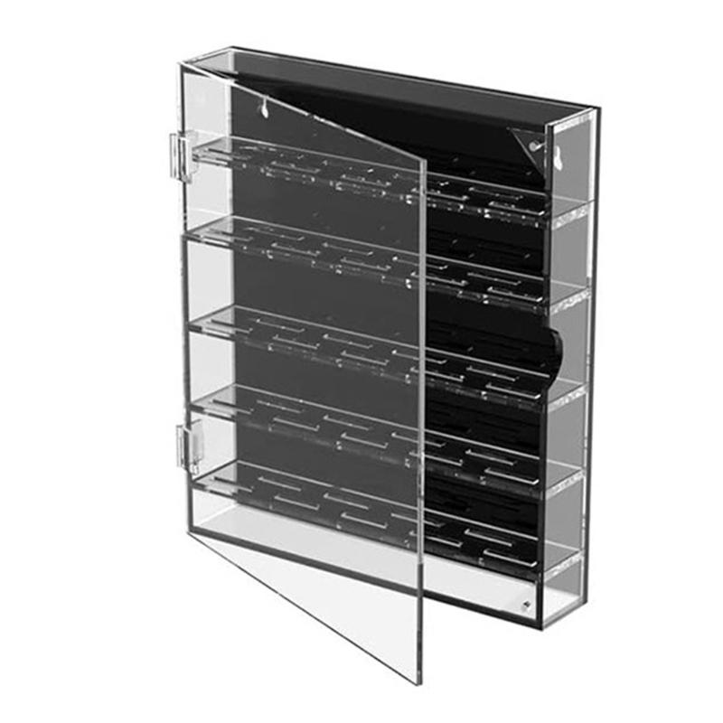 Carcasă de depozitare a monedelor din acril transparent, cutie de depozitare portabilă, design elegant pentru desktop