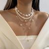 Boho Festival Layered Necklace Set for Women Starfish Y Lariat Drop Deep V Choker Luxury Summer Beach Vacation Jewelry Gift