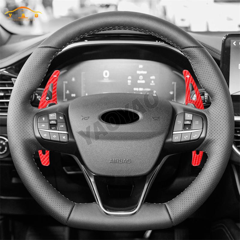 2X Gear Extension Interior Accessories ABS Shift Paddle For Ford Focus Escape Kuga 2016-2020 EVOS 2022 Steering Wheel Shifter