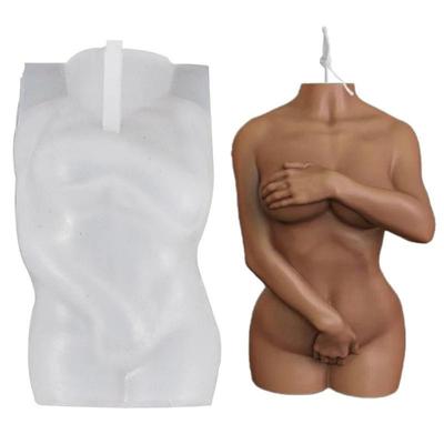 New Shy Man Holding Hands Lady 3D Candle Silicone Mold Pregnant Woman Soap   Home Decoration Products