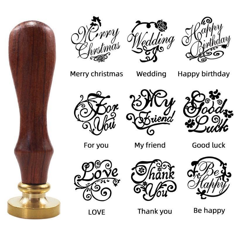 

1 Шт Алфавит Узор Восковая Печать Штампы Ретро С Днем Рождения Античная Деревянная Печать Скрапбукинг Свадебное Украшение