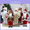 Christmas Display Standing Santa Claus Figurine Doll For Home Decoration Window