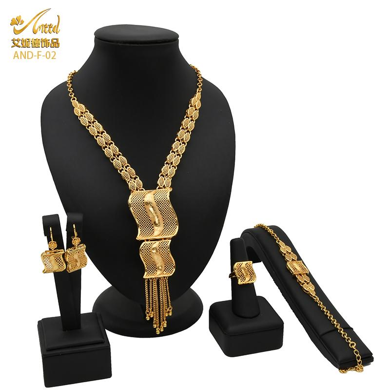 Ensemble De Bijoux De Mariée Indienne/africaine - Collier, Boucles D'oreilles, Bague, Bracelet - Style Ethnique Pour Femmes, Cadeau Demoiselle D'honneur - 7