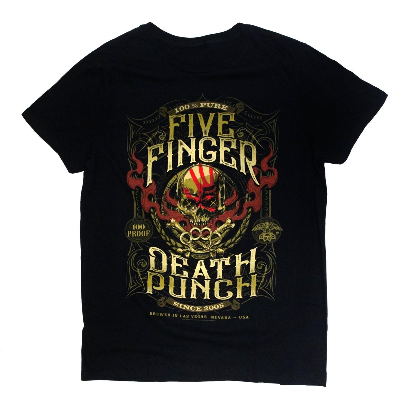 FIVE FINGER DEATH PUNCH cd lgo Since 2005 100 PROOF Official SHIRT XL new M