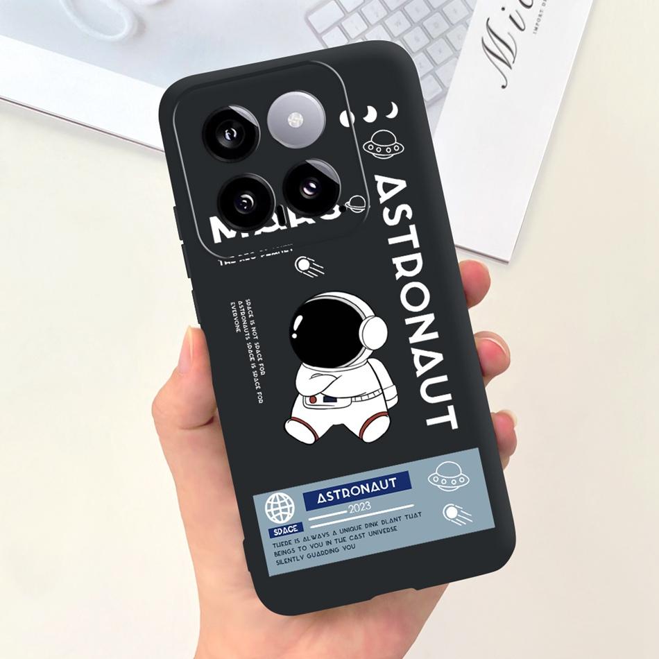 For Xiaomi 14 Phone Case Xiaomi Mi 14 5G Mi14 2024 Cute Cat Cartoon Jelly Silicon Soft Protective Back Cover