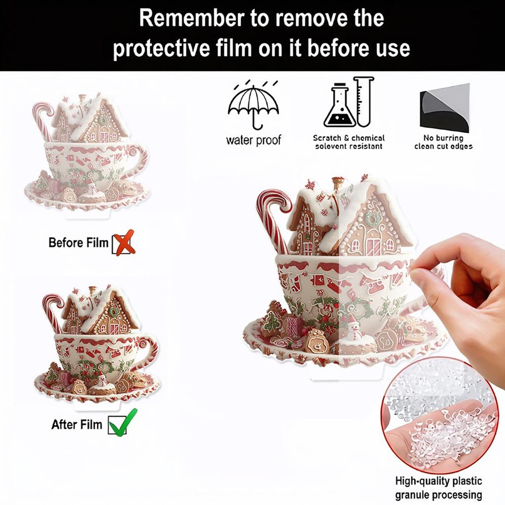 Christmas Table Decoration Cute Candy House Desk Signs Centerpieces for Home Countertop Party Decor