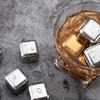 4/1Pcs Stainless Steel Ice Cubes Set Reusable Chilling Stones for Whiskey Wine Drink Cooling Cube Chilling Rock Summer Party