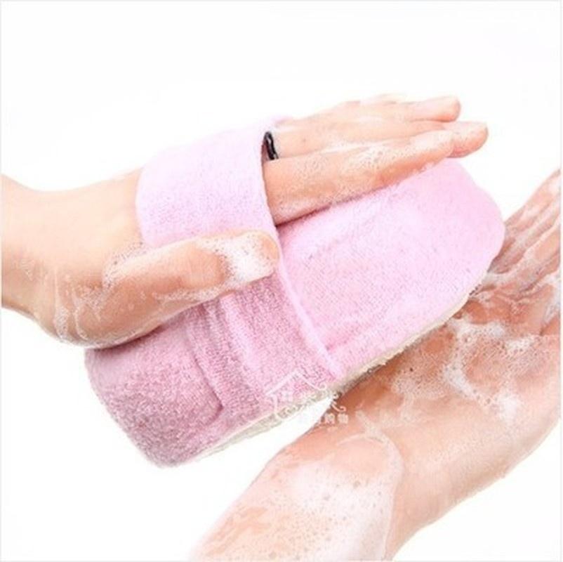 Convenience Cheap Natural Loofah Sponge Bath Rub Exfoliate Bath Glove Oval Bath Towel