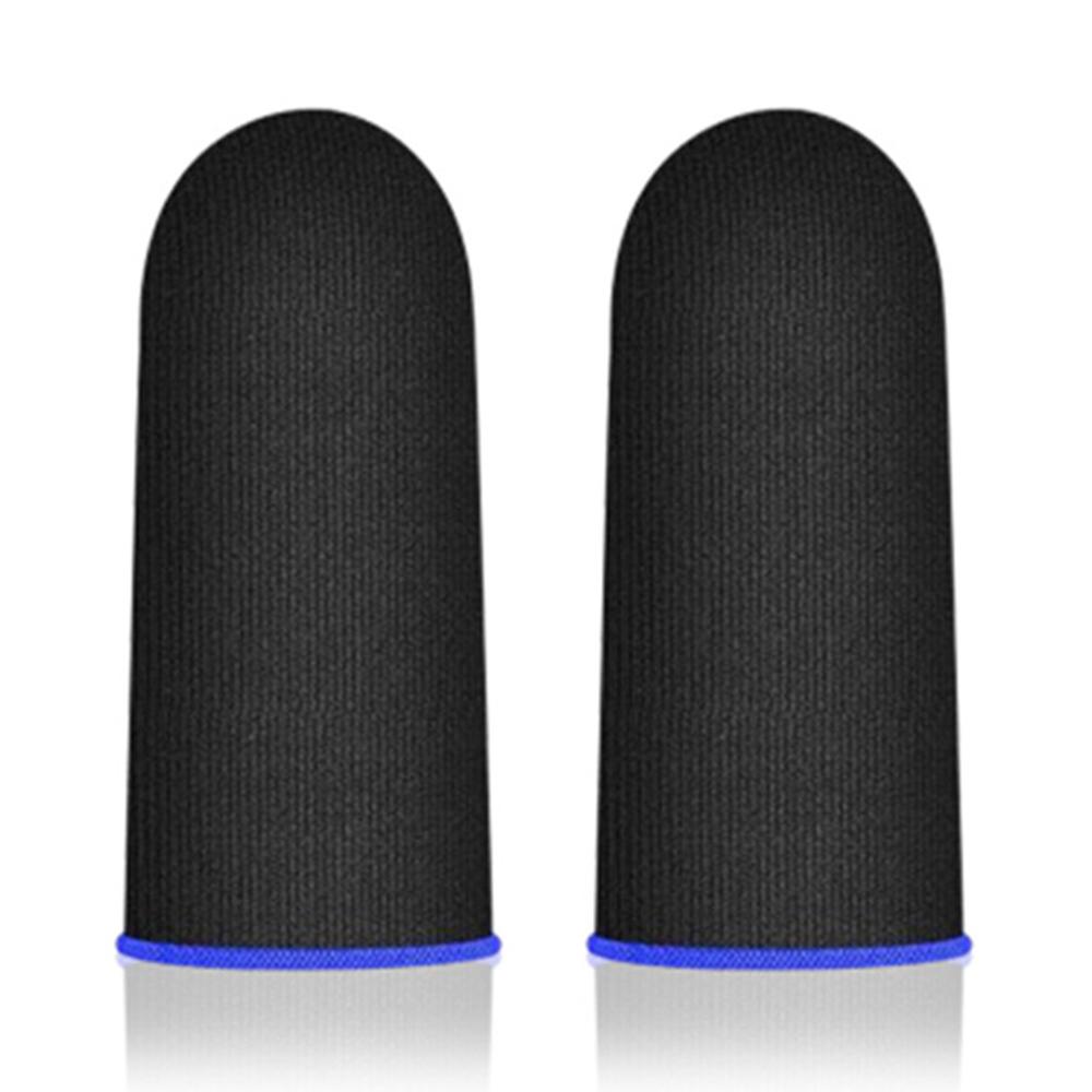 1Pair Gaming Finger Sleeves Anti-Slip Touchscreen Sweat-Resistant Ultra-Thin Carbon Fiber Finger Cover (24 Needles)